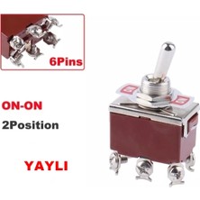 Maroces MR-158A Toggle Swıtch Büyük Boy On-(On) 6 Bacaklı Vidalı Tek Tarafa Yaylı