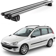 Today Auto Pençe Peugeot 206 Sw (2002-2007) Uyumlu Gri Ara Atkı 109CM Port Bagaj Tavan Barı