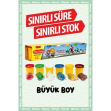 Heroes Dough 6'lı Büyük Boy Oyun Hamuru Seti - Eğitici ve Yumuşak Okul Öncesi Kırtasiye Oyun Hamuru
