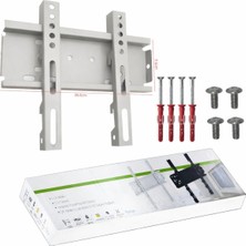 Fırsat Yolu 32'' 42'' 82-102CM LCD Tv Askı Aparatı Sabit Beyaz Kolay Kurulumlu