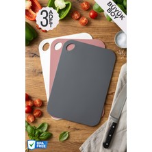 Nandy Home 3'lü Set Büyük Boy Kesim Matı Seti - 3 Renk Kesme Tahtası