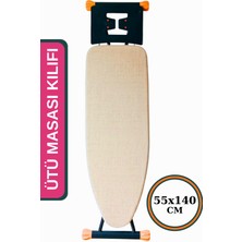 Asev Home  Ütü Masası Kılıfı Büyük Boy Ipli Stoperli Keçeli Kılıfı Örtüsü Bezi 55x140cm Soft