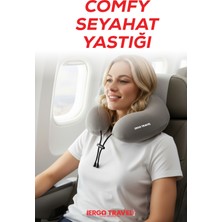 Viscofoam  Comfy Ortopedik Seyahat Yastığı Visco Boyun Destekli Seyahat Yastığı - Gri | Ergo Travel