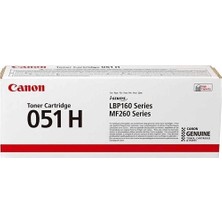 Canon CRG-051H Orjinal Yüksek Kapasite Toner MF-264DW Lazer Yazıcı Uyumlu Siyah Renk