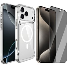 Vendas Apple iPhone 17 Pro Max Kılıf Zore M-safe Şarj Özellikli T-Max M-safe Kapak + Hayalet Ekran Koruyucu