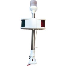 Easterner Tekne Için Işıklı Kombine Bayrak Direği 40 cm Ampül 12V LED