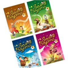 Binbir Göz Kitap Sevimli Şekilli Boyama (4 Kitap)