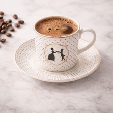 Ayzem Mom New Bone 6 Kişilik Kahve Fincan Takımı 90ml - Hediye Kutulu