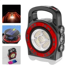 Magicool P-6678C Dış Mekan Solar Şarj Işığı Çok Fonksiyonlu Projektör Hazine Güçlü Işık El Feneri