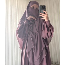 Atelier Cheval Prenses Takım, Ferace Sufle Takım, Medine Ipeği Elbise, Şifon Sufle, Hac, Umre