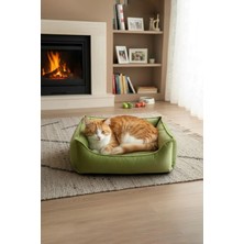 MİNDERX Premium Kedi Köpek Yatağı – Yıkanabilir, Kaymaz Tabanlı, Koltuk Kumaşı, Çıkarılabilir Minderli