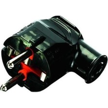 İNWATT Topraklı Erkek Fiş L Tipi Siyah Uyumlu