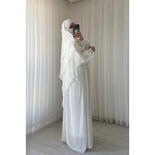 Atelier Cheval Prenses Takım, Ferace Sufle Takım, Medine Ipeği Elbise, Şifon Sufle, Hac, Umre