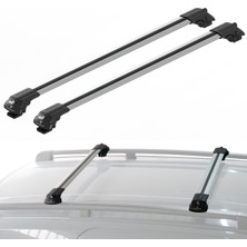 Fıat Doblo 2010–2022 Uyumlu  Trs-1 Kilitli Sistem Ara Atkı Cross Bar Tavan Barı Gri (2 Adet)