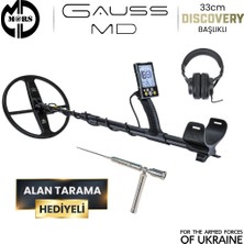 Mars Md Gauss Md Dedektör – Discovery 33CM Başlık + Kulaklık Olympos Alan Tarama Hediyeli