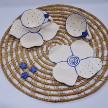 Senseoftouch Çiçek Türk Kahve Fincanı El Yapımı Seramik