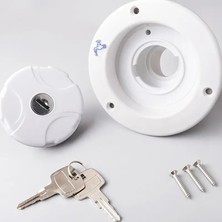 MELLİFERA Karavan Için Su Dolum Kapağı Kilitlenebilir Beyaz