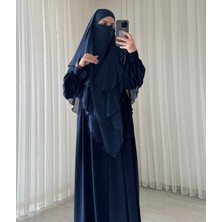 Atelier Cheval Prenses Takım, Ferace Sufle Takım, Medine Ipeği Elbise, Şifon Sufle, Hac, Umre