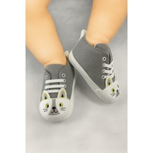 Kiçi Ilk Adım Kedi Figürlü Rahat Taban Uzun Ayakkabı