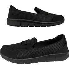 Kanvas Kadın Siyah-Siyah Ultra Hafif Günlük Şık Babet Ayakkabı