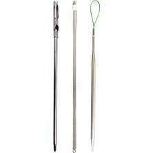 Hodbehod Kordon Bel Lastik ve Iplik Geçirme Aparatı Metal 3lü Set