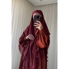 Atelier Cheval Prenses Takım, Ferace Sufle Takım, Medine Ipeği Elbise, Şifon Sufle, Hac, Umre