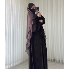 Atelier Cheval Prenses Takım, Ferace Sufle Takım, Medine Ipeği Elbise, Şifon Sufle, Hac, Umre