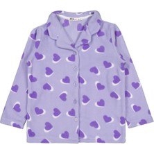 Civil Girls Kalp Desenli 10-13 Yaş Pijama Takımı - Lila