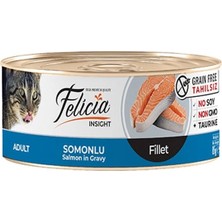 Üreticiniz Felicia Tahılsız Somonlu Fileto Yetişkin Konserve Kedi Maması 1 Adet 85 gr 481348