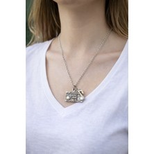 Herşey Nota Radyo ve Nota Figürlü Metal Kolye – Zincirli Tasarım