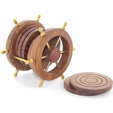 Magicool Pirinç Dümenli Ahşap Bardak Altı W720