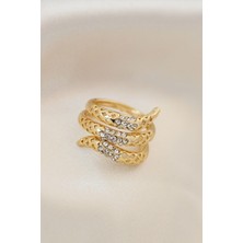 Taş Ve Oyun Atölyesi Taşveoyunatölyesi Ayarlamalı Altın Renk Metal Zirkon Taşlı Yüzük TG27BYK2040