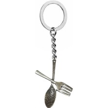 Herşey Nota Çatal ve Kaşık Figürlü Metal Anahtarlık – Figürlü Tasarım