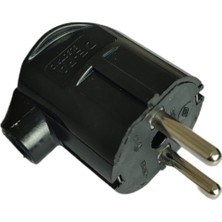 İNWATT L Tip Topraklı Erkek Fiş - Siyah - 220 Volt - 11135-S