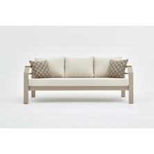 Erinöz Assento Bahçe Balkon Üçlü Koltuk - Kum Rengi