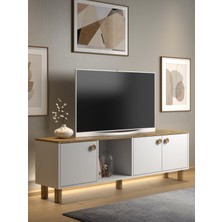 Wood'n Love Bohem Hira Ledli Tv Ünitesi - Konsol 3 Kapak 1 Bölme 160 cm Dolaplı ( 3 Renkli Ledli )