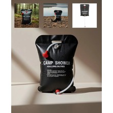 DS LLC Ieg ™ Güneş Enerjili Dış Mekan Duşu 20 Litre Dayanıklı Pvc Kamp Duş Sistemi DSLLCRS-IEGK34