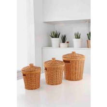 Mimoza 3'lü Rattan Patates Soğanlık