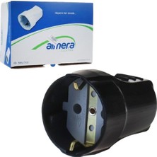 İNWATT 10 Adet Siyah Topraklı Dişi Fiş