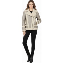 Paolo Framinco PF-072 Kuzu Derisi Bej Kürk Deri Ceket