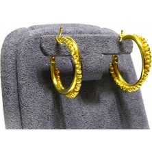 Kızılay Kuyumcusu 14 Ayar Altın Dorikalı Halka Küpe 3.24GR KPE9940