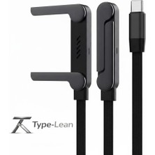 Standlı Type-C To Type-C Şarj Kablosu 150 cm 240W Örgülü Hızlı Şarj & Data Kablosu