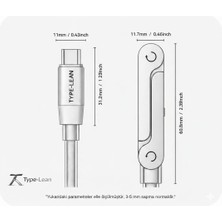 Standlı Type-C To Type-C Şarj Kablosu 150 cm 240W Örgülü Hızlı Şarj & Data Kablosu Apple Uyumlu