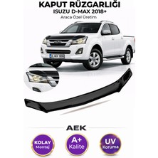 AEK Modern Isuzu D-Max 2018+ Araca Özel Üretim "4mm" Kaput Rüzgarlığı A+ (Pianoblack)