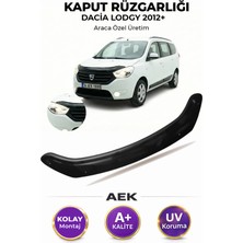 AEK Modern Dacia Lodgy 2012+ Araca Özel Üretim "4mm" Kaput Rüzgarlığı A+ (Pianoblack)