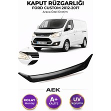 AEK Modern Ford Custom 2012-2017 Araca Özel Üretim "4mm" Kaput Rüzgarlığı A+ (Pianoblack)