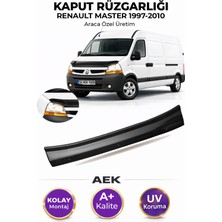 AEK Modern Renault Master 1997-2010 Araca Özel Üretim "4mm" Kaput Rüzgarlığı A+ (Pianoblack)