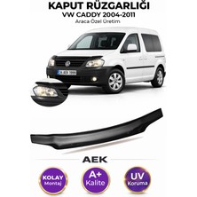 AEK Modern Volkswagen Caddy 2004-2010 Araca Özel Üretim "4mm" Kaput Rüzgarlığı A+ (Pianoblack)