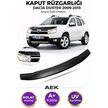 AEK Modern Dacia Duster 2009-2017 Araca Özel Üretim "4mm" Kaput Rüzgarlığı A+ (Pianoblack)