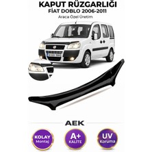 AEK Modern Fiat Doblo 2006-2011 Araca Özel Üretim "4mm" Kaput Rüzgarlığı A+ (Pianoblack)